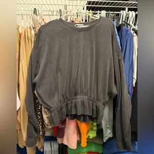 Zara Charcoal Peplum Sweatshirt